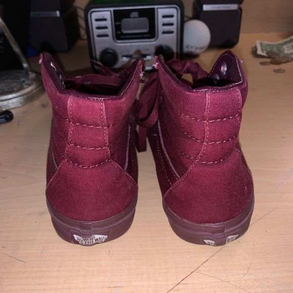 High top burgandy vans - Picture 3 of 4